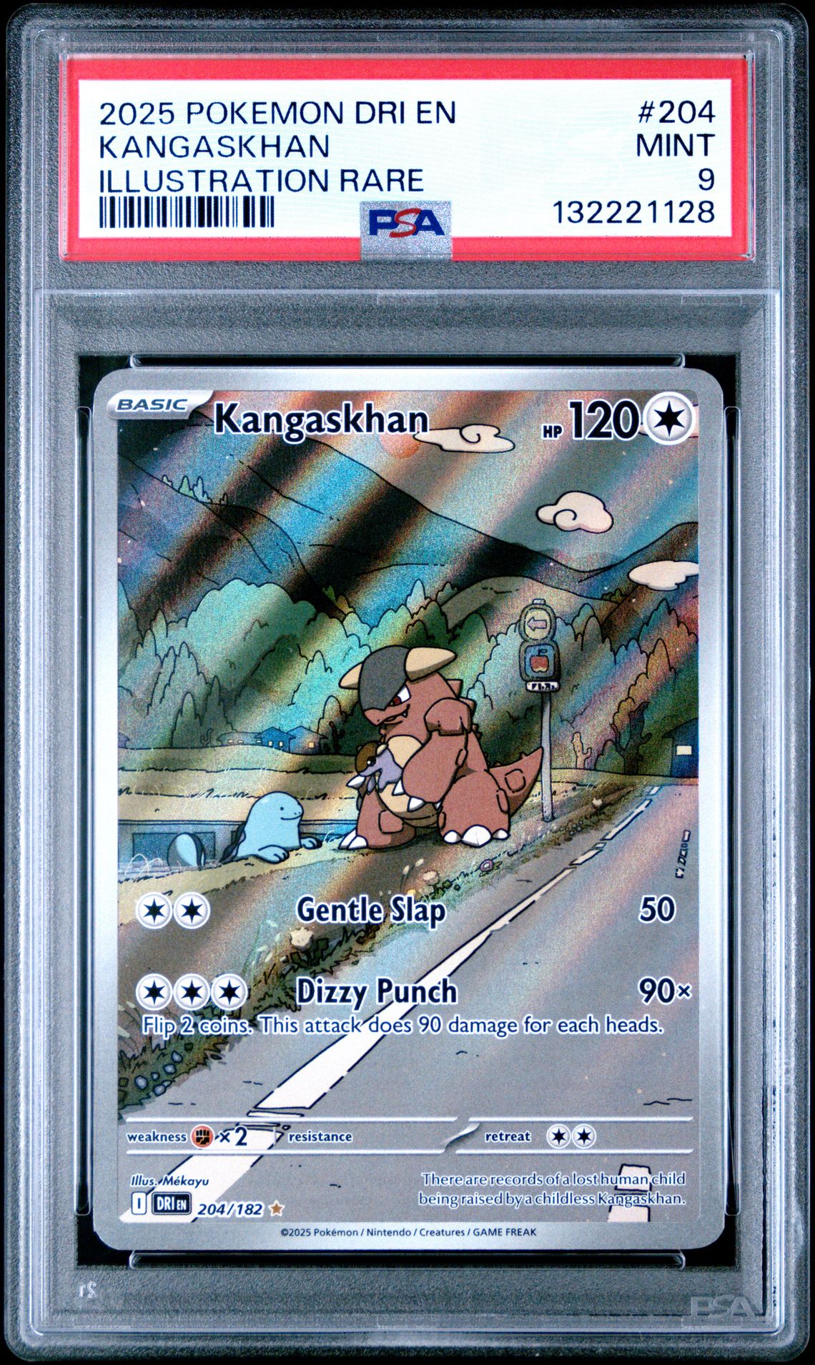 2025 Pokemon Dri En-Destined Rivals Kangaskhan #204 (Illustration Rare) Mint 9 front