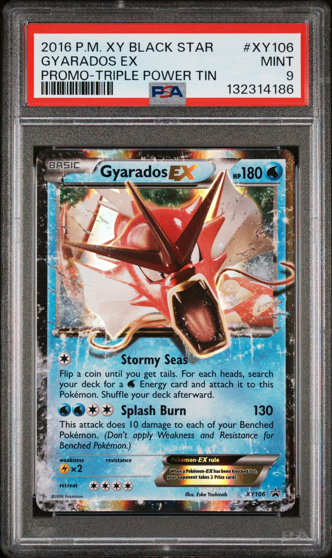 2016 Pokemon Xy Black Star Promo Gyarados Ex #Xy106 (Promo-Triple Power Tin) Mint 9 front