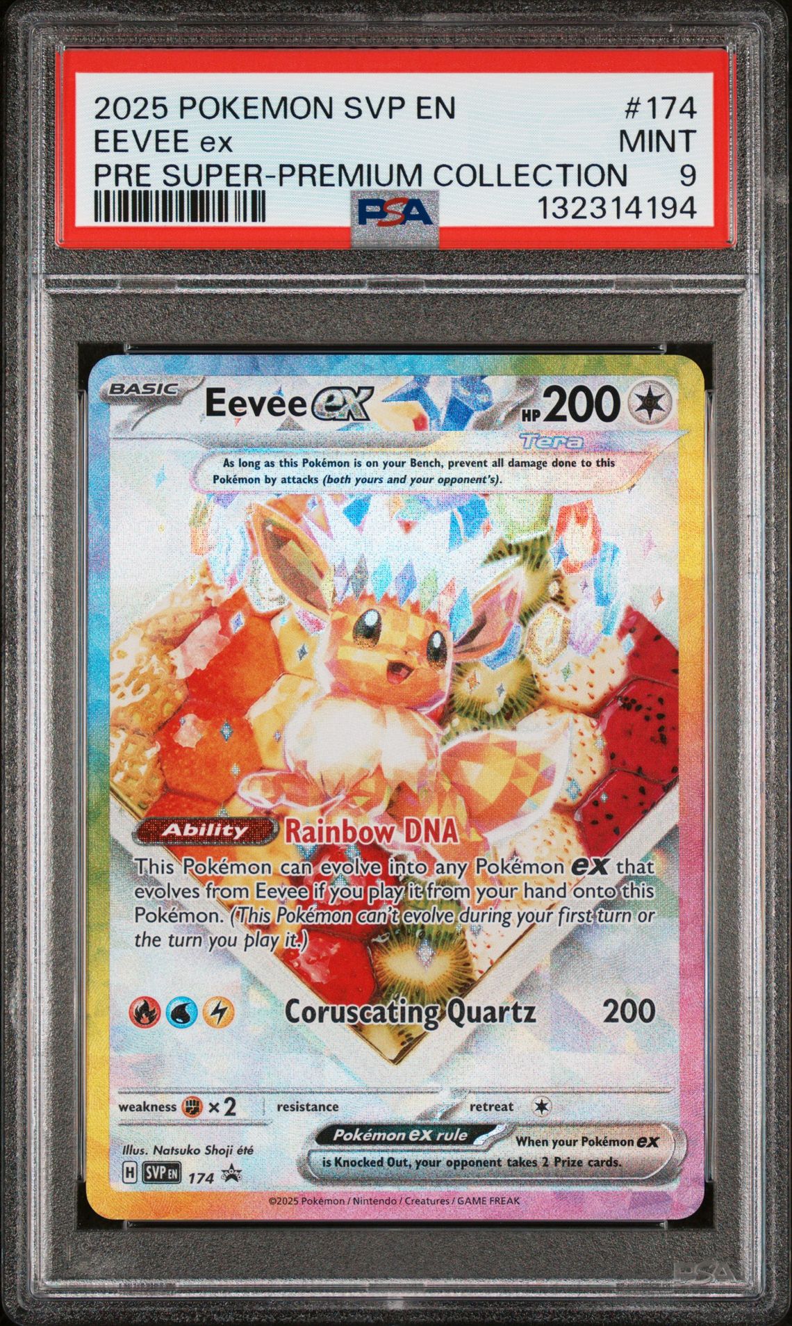 2025 Pokemon Svp En-Sv Black Star Promo Eevee Ex #174 (Pre Super-Premium Collection) Mint 9 front