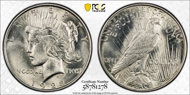 1922-D $1 MS62