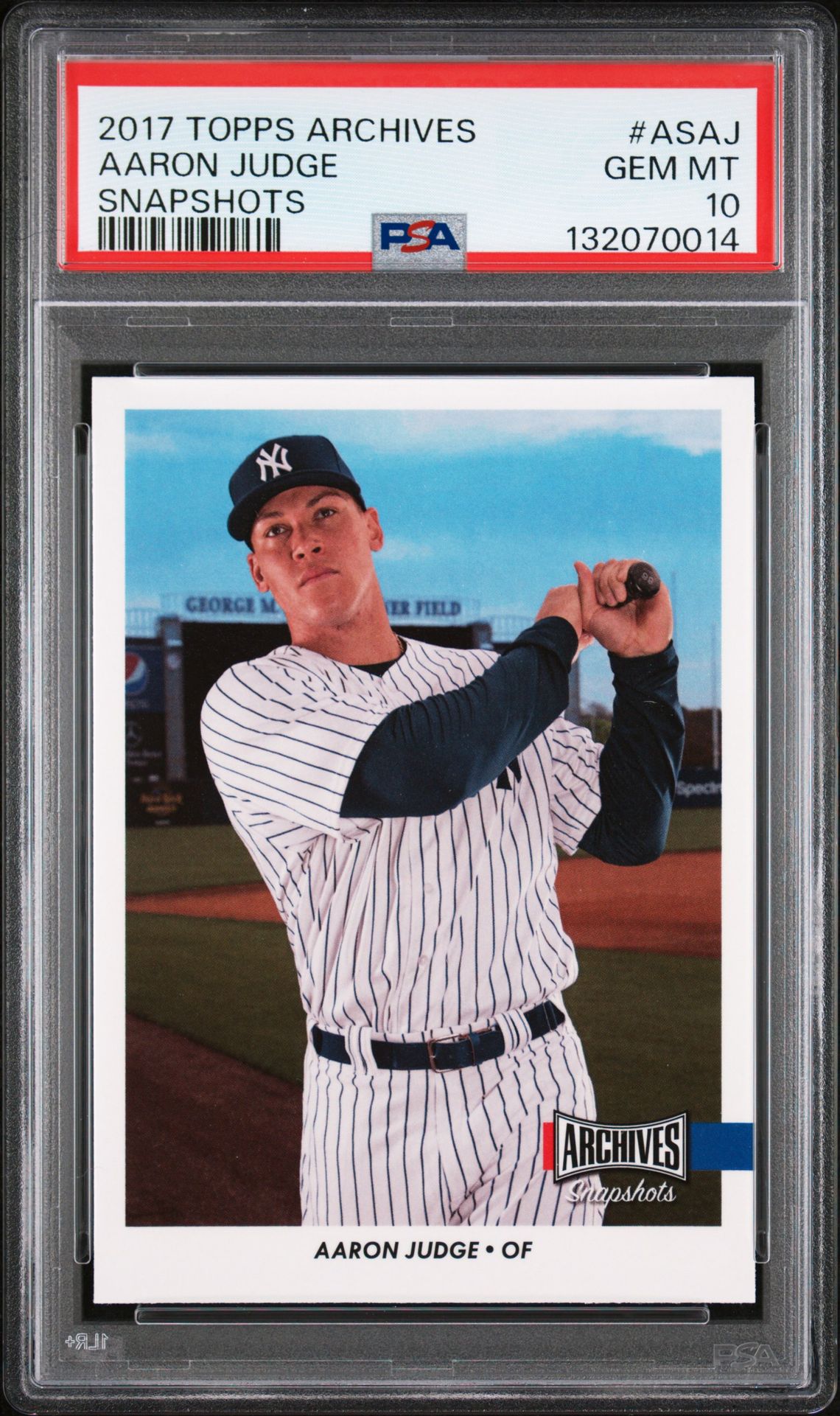 2017 Topps Archives Snapshots Aaron Judge #Asaj (Snapshots) Gem Mt 10 front