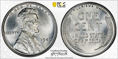 1943 1C MS67