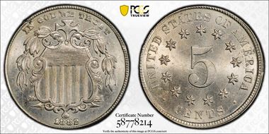 1882 5C MS64