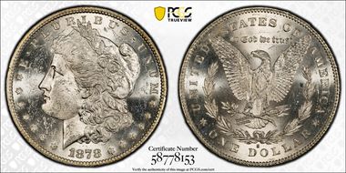 1878-S $1 MS62