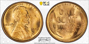 1909 VDB 1C MS66RD