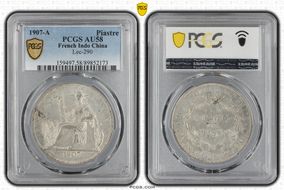 1907-A Piastre Lec-290 AU58