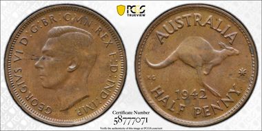 1942(p) 1/2D MS63BN