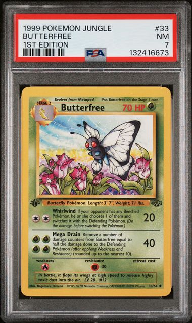 1999 Pokemon Jungle 1ST EDITION #33 Butterfree front