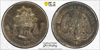 1870-Mo C 25C AU50