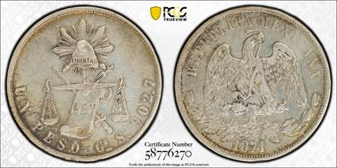 1871-Go S Peso KM-408.4  Ag N1