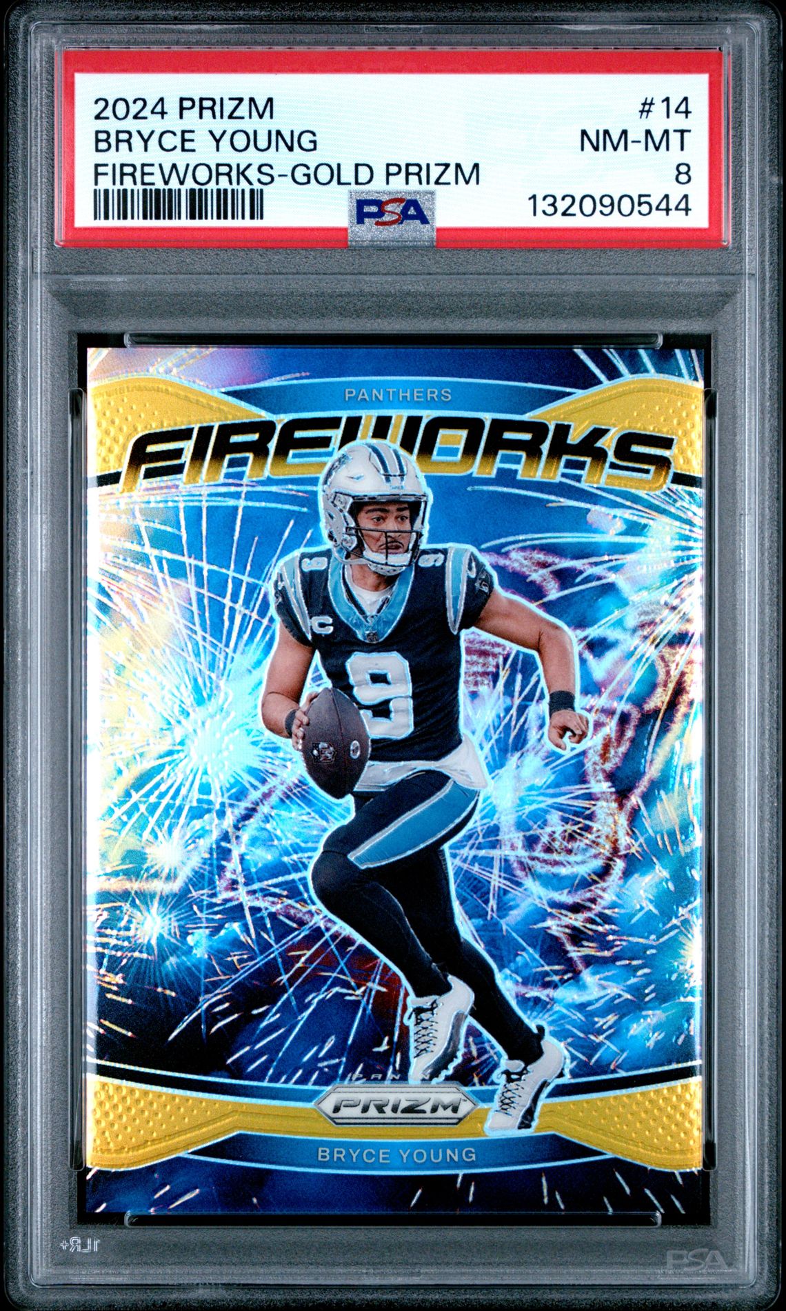 2024 Panini PANINI PRIZM FIREWORKS GOLD PRIZM #14 Bryce Young front