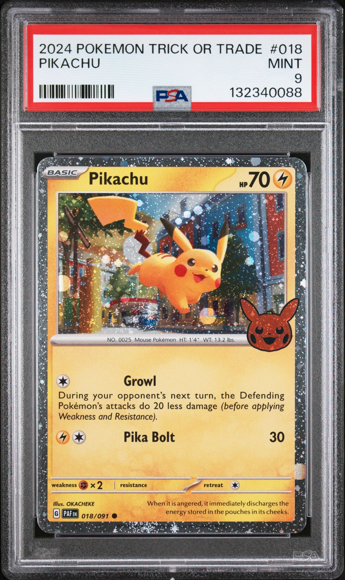 2024 Pokemon POKEMON TRICK OR TRADE #018 Pikachu front