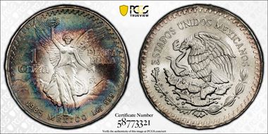 1985-Mo Onza Libertad Ag MS68