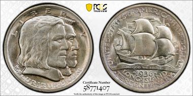 1936 50C Long Island MS66