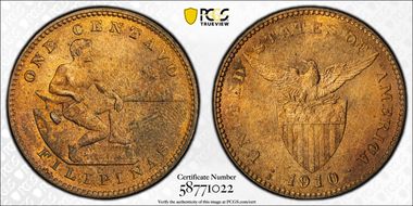 1910-S 1C MS64RB