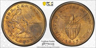 1917-S 1C MS63RB
