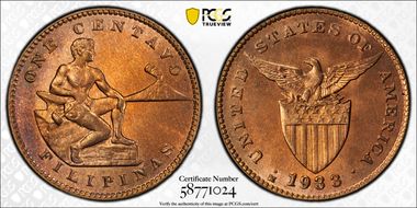 1933-M 1C Allen-2.30a RPD MS65RB