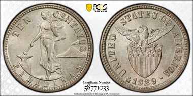 1929-M 10C Allen-8.17a RPD MS64