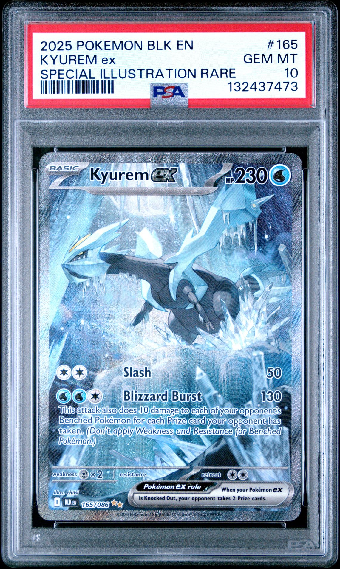 2025 Pokemon POKEMON BLK EN-BLACK BOLT SPECIAL ILLUSTRATION RARE #165 Kyurem Ex front
