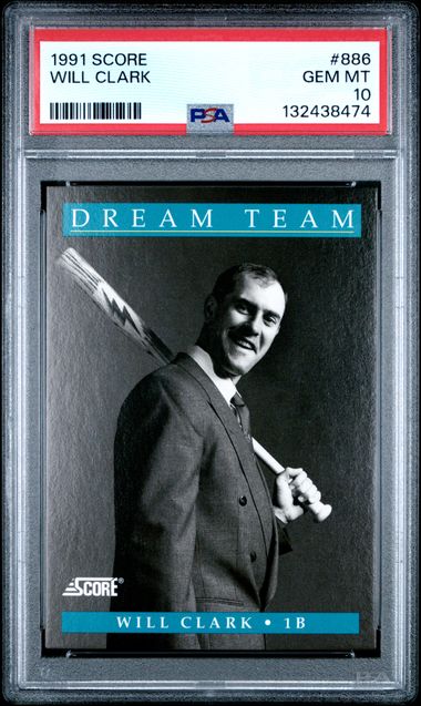 1991 Score #886 Will Clark front