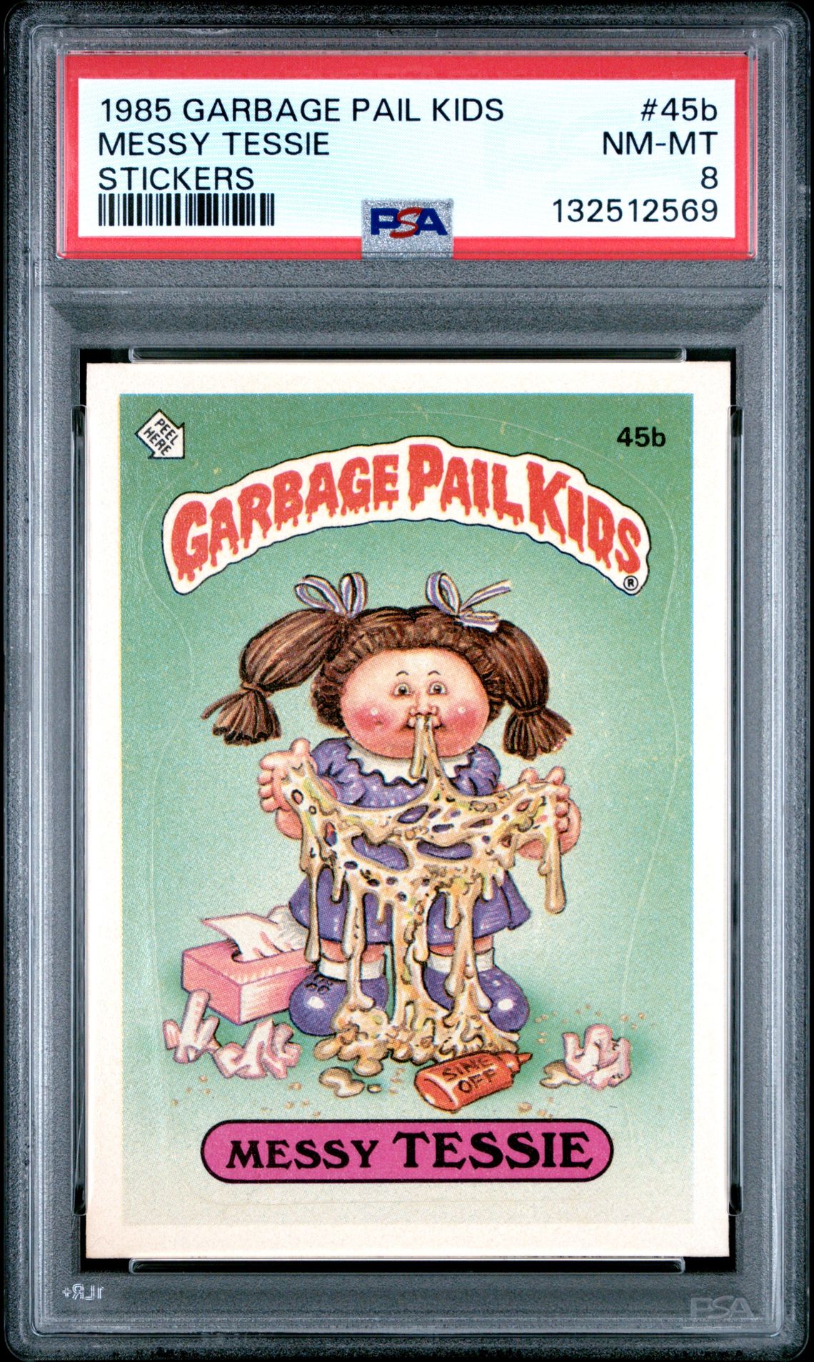 1985 Topps Garbage Pail Kids #45B Messy Tessie front