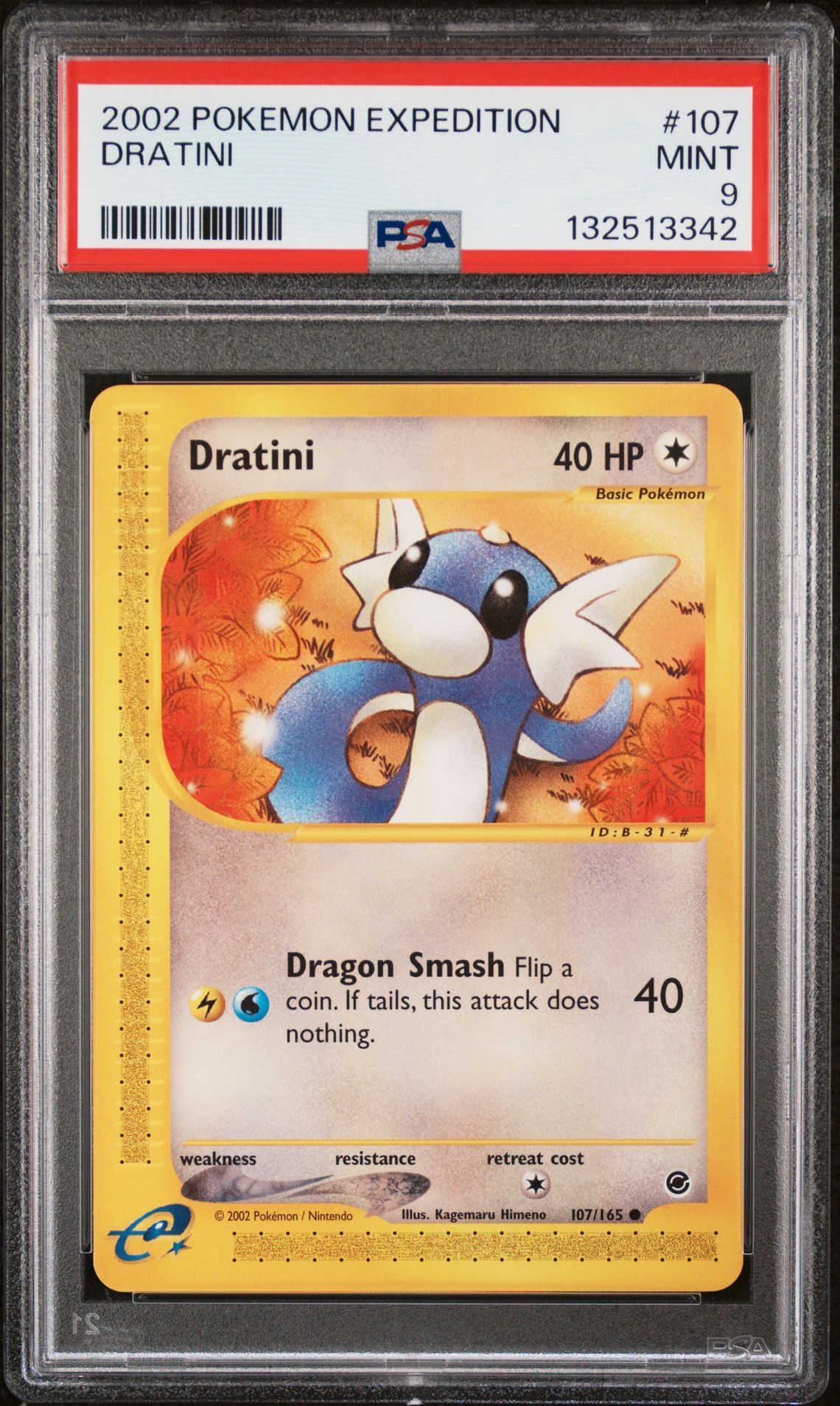 2002 Pokemon #107 Dratini front