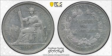 1910-A Piastre Lec-293 AU53