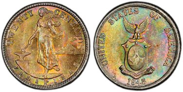 1945-D 20C KM-182  Ag MS66+