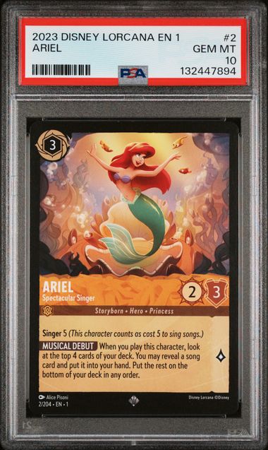 Disney Lorcana - 2023 Ariel #2 Disney Lorcana En 1-The First Chapter PSA 10