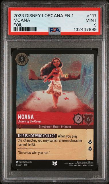 Disney Lorcana - 2023 Moana Foil #117 Disney Lorcana En 1-The First Chapter PSA 9