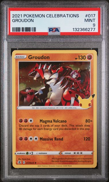2021 Pokemon Celebrations #017 Groudon front