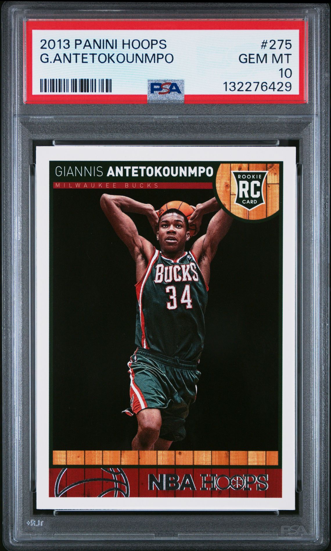 2013 Panini Hoops G.antetokounmpo #275 Gem Mt 10 front
