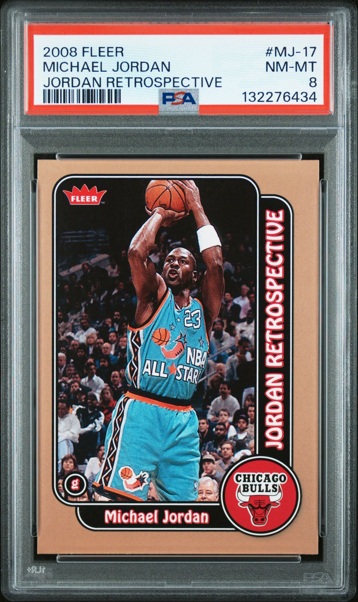 2008 Fleer Jordan Retrospective Michael Jordan #Mj-17 (Jordan Retrospective) Nm-Mt 8 front