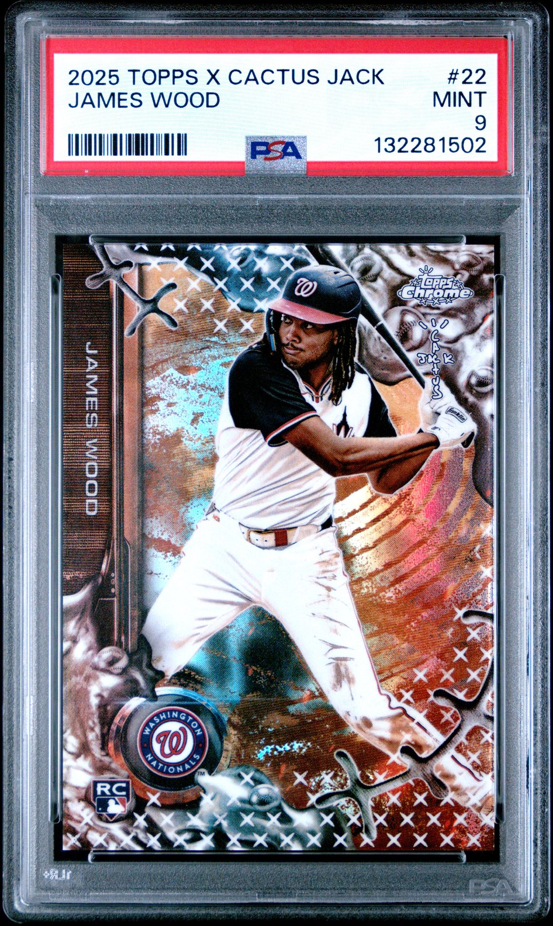 2025 Topps TOPPS CHROME X CACTUS JACK Refractor #22 James Wood front