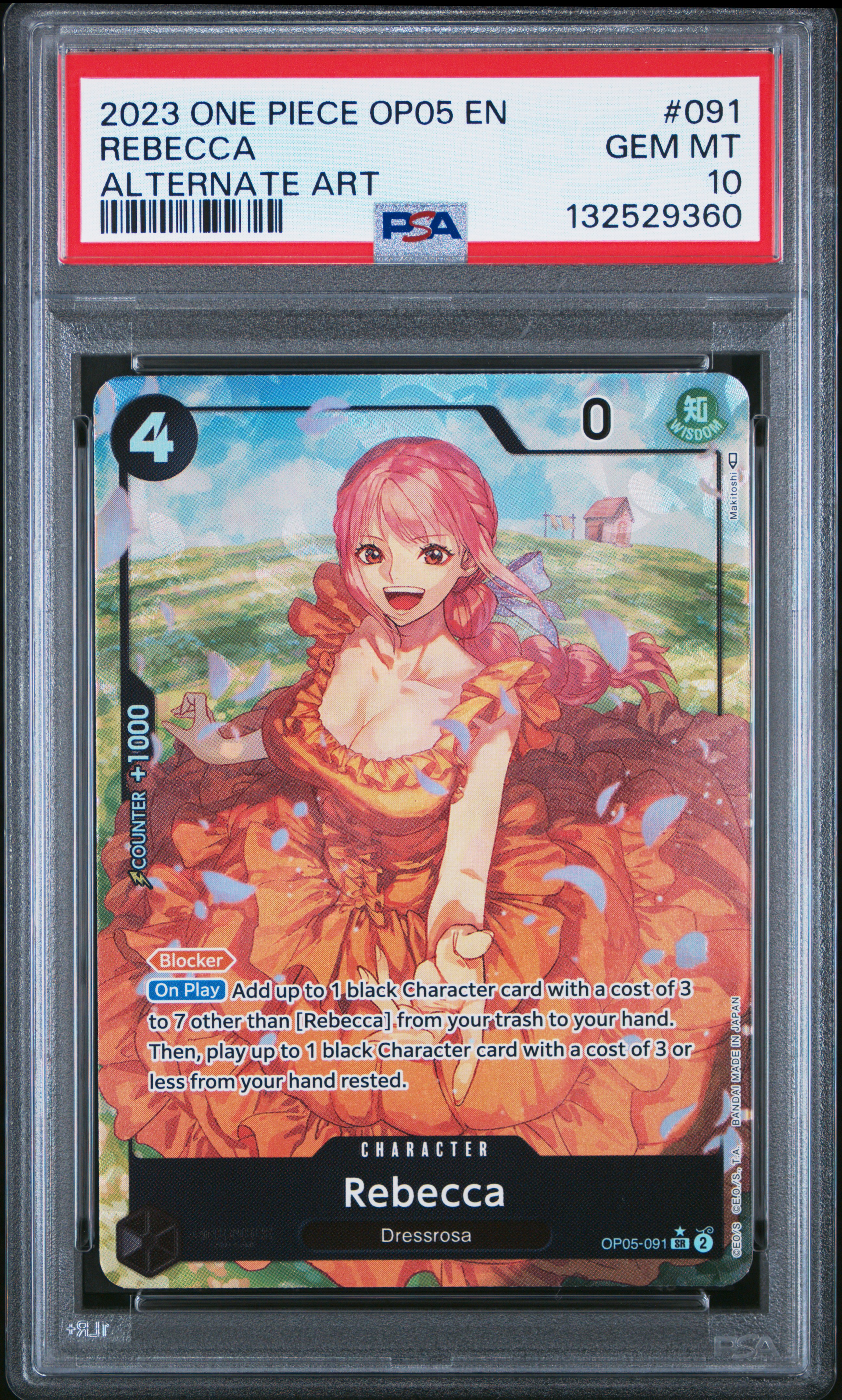 2023 #091 Rebecca PSA 10 One Piece OP05-Awakening of the New Era