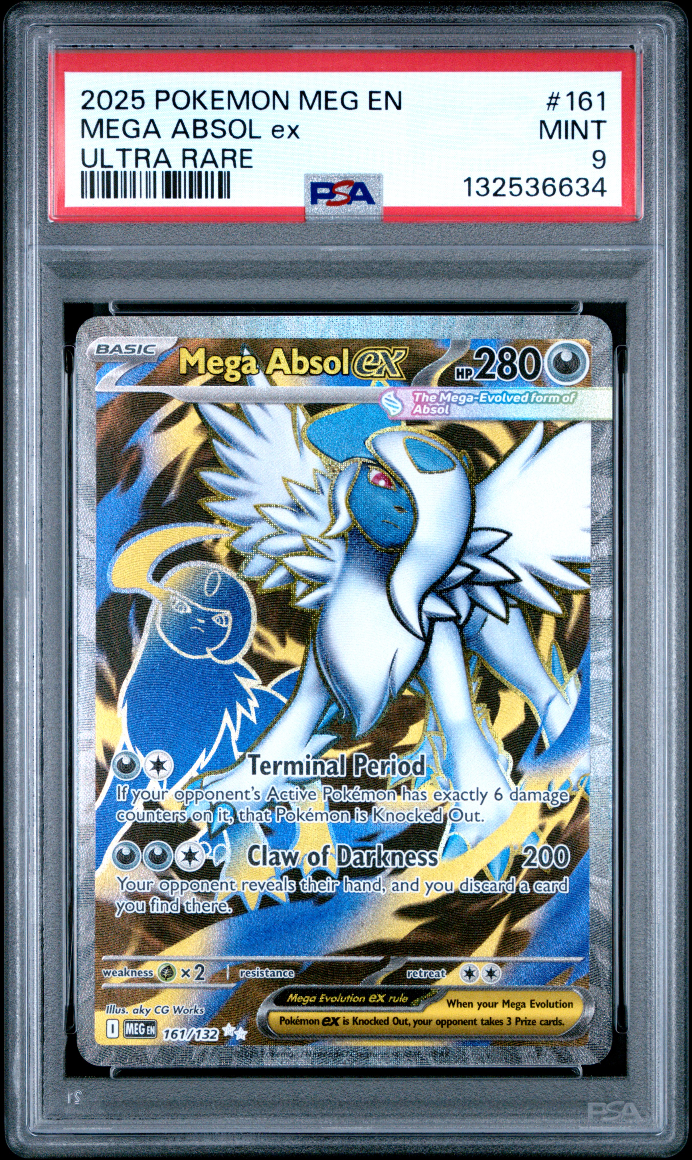 2025 #161 Mega Absol EX PSA 9 Meg EN-Mega Evolution