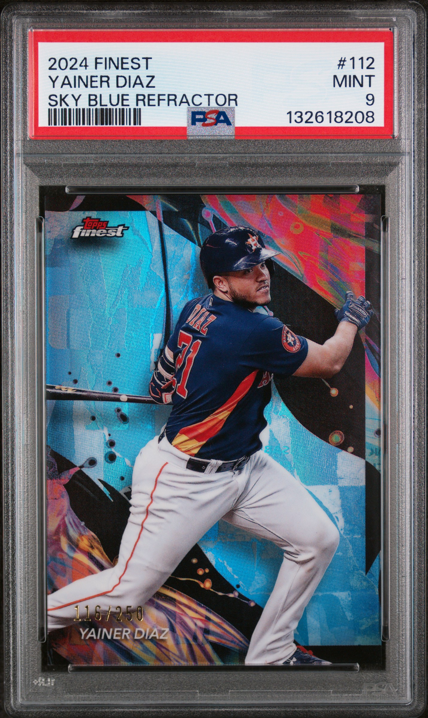 2024 #112 Yainer Diaz PSA 9 Topps Finest