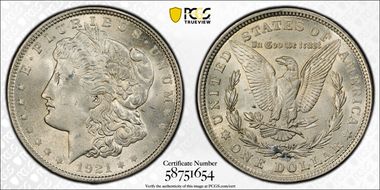 1921 $1 Morgan N1