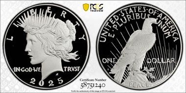 2025-S $1 Peace Dollar First Strike PR70DCAM