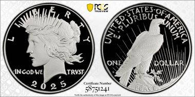 2025-S $1 Peace Dollar First Strike PR70DCAM