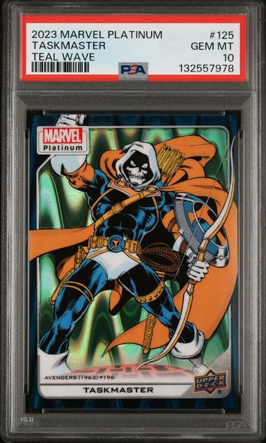 2023 Marvel Platinum Tealwave Wave #125 Taskmaster front
