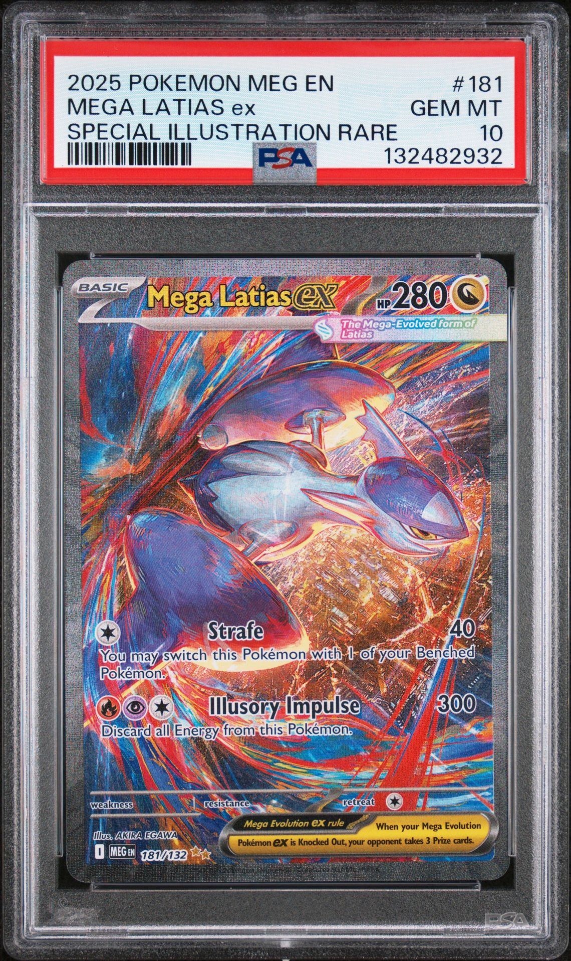 2025 Pokemon POKEMON MEG EN-MEGA EVOLUTION SPECIAL ILLUSTRATION RARE #181 Mega Latias Ex front