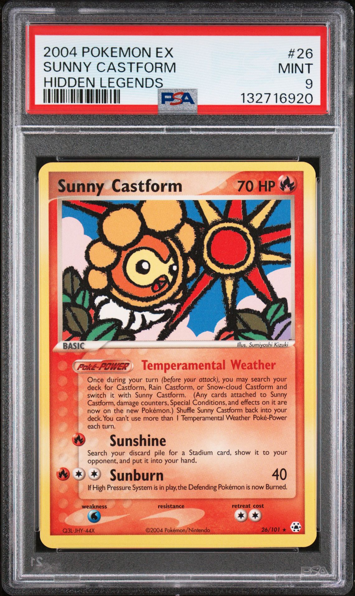 2004 Pokemon POKEMON EX HIDDEN LEGENDS #26 Sunny Castform front