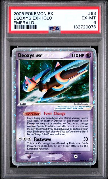 2005 POKEMON EX EMERALD #93 DEOXYS EX-HOLO EMERALD (PSA 6) (PSA 6) – 132720076
