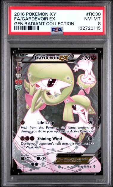 2016 POKEMON XY GENERATIONS RADIANT COLLECTION #RC30 FA/GARDEVOIR EX GEN.RADIANT COLLECTION (PSA 8) (PSA 8) – 132720115