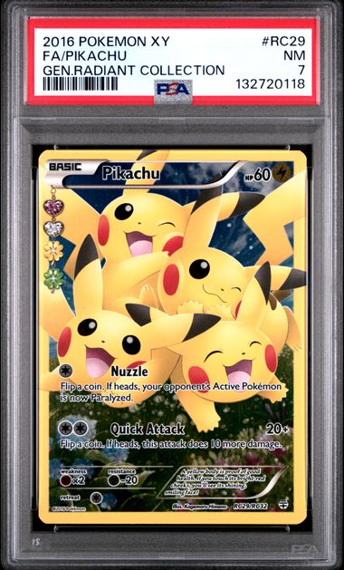 2016 POKEMON XY GENERATIONS RADIANT COLLECTION #RC29 FA/PIKACHU GEN.RADIANT COLLECTION (PSA 7) (PSA 7) – 132720118