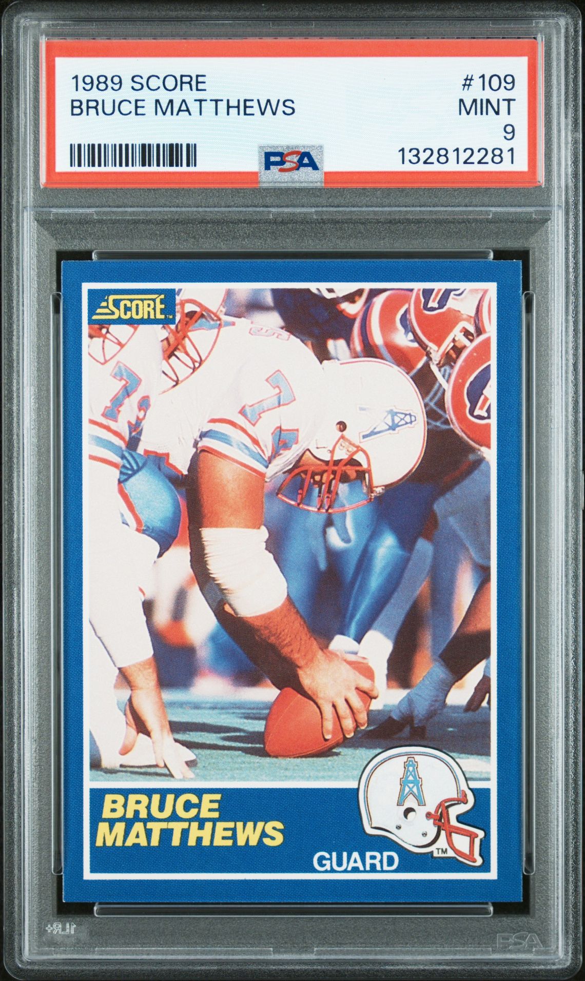 1989 Score #109 Bruce Matthews front
