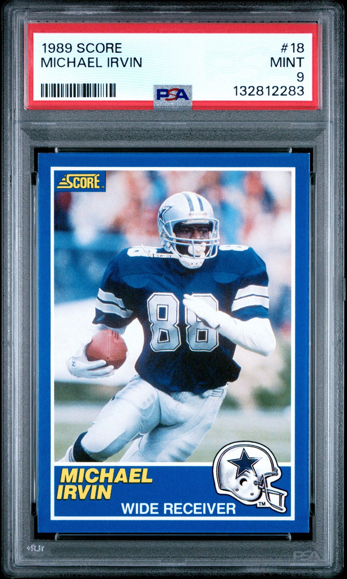 1989 Score SCORE #18 Michael Irvin front