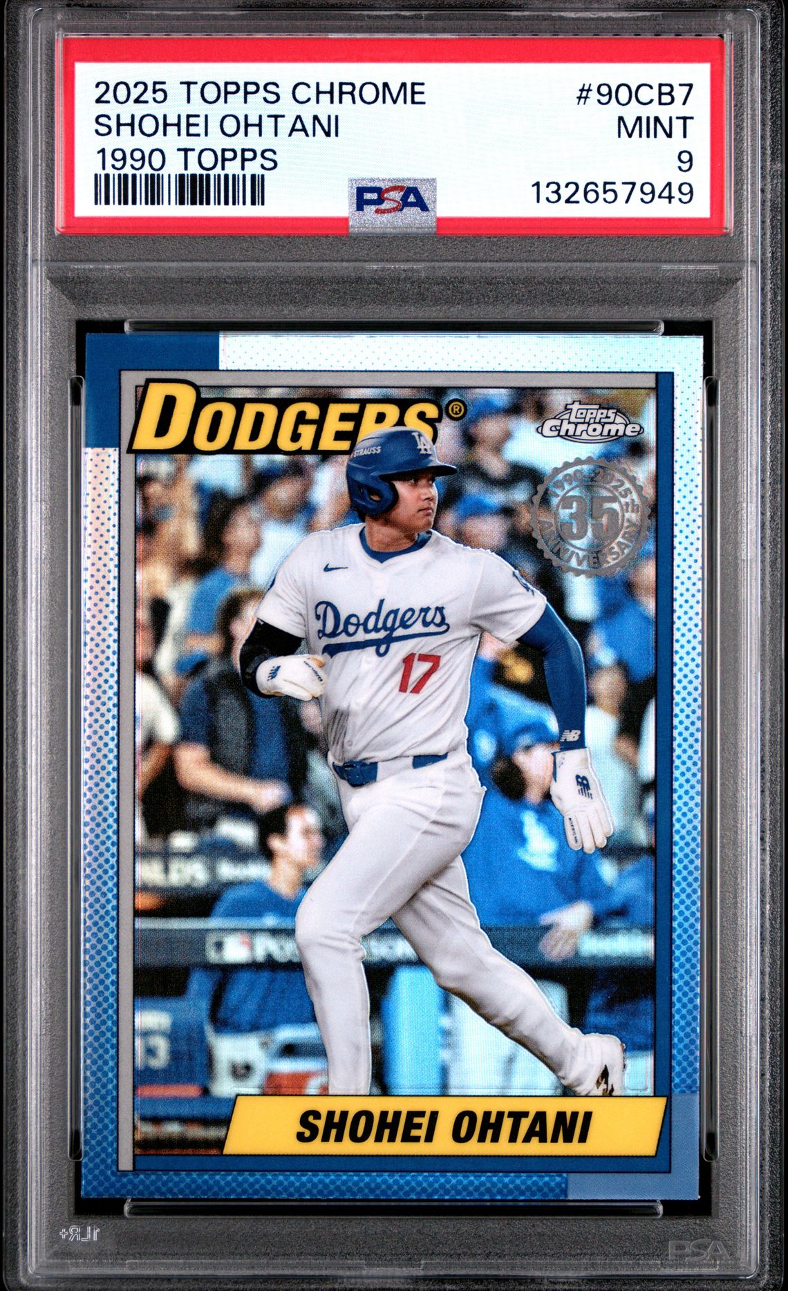 2025 Topps TOPPS CHROME 1990 TOPPS Refractor #90CB7 Shohei Ohtani front