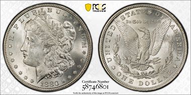 1880 $1 VAM 10, 8/7 Bit MS63